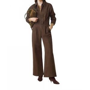 NEW SUNCOO torino jumpsuit in chocolate